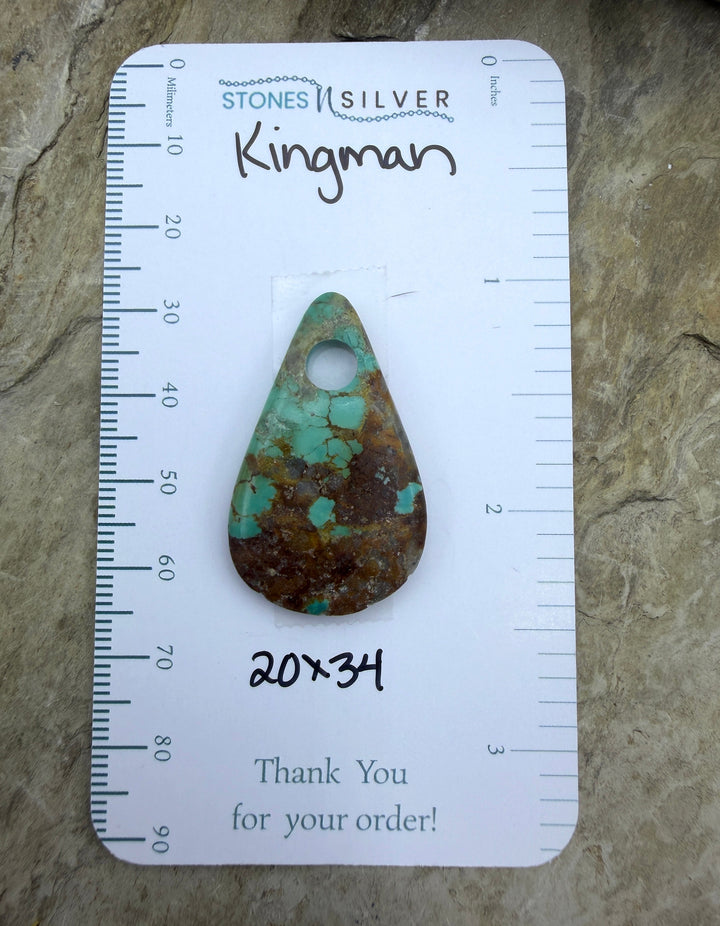 FRIDAY BARGAIN Kingman Turquoise (Arizona) (Large Hole)