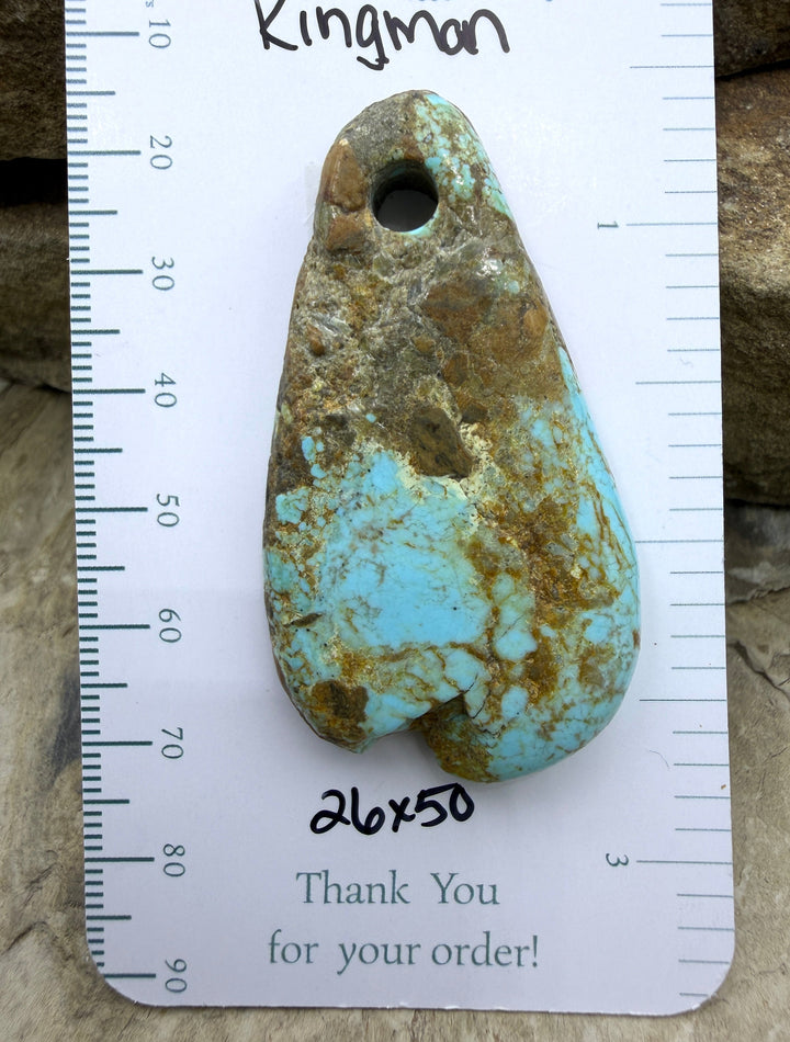 FRIDAY BARGAIN Kingman Turquoise (Arizona) (Large Hole)