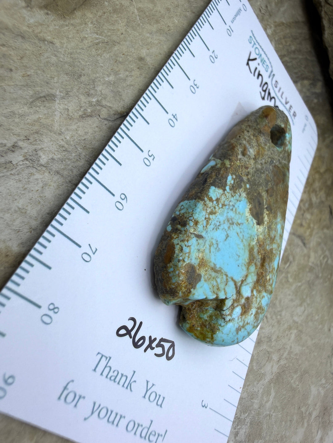 FRIDAY BARGAIN Kingman Turquoise (Arizona) (Large Hole)