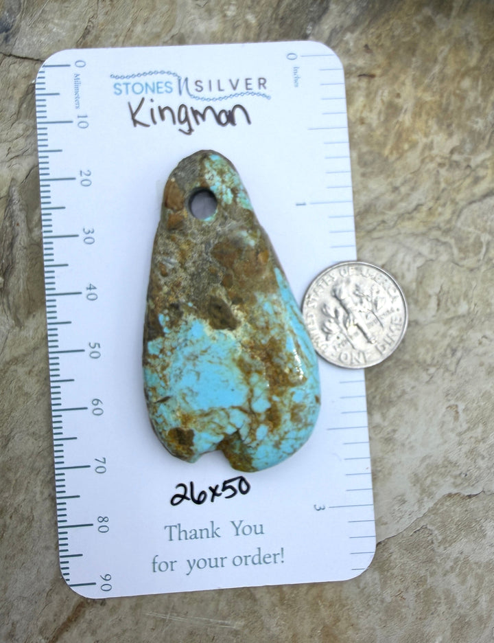 FRIDAY BARGAIN Kingman Turquoise (Arizona) (Large Hole)