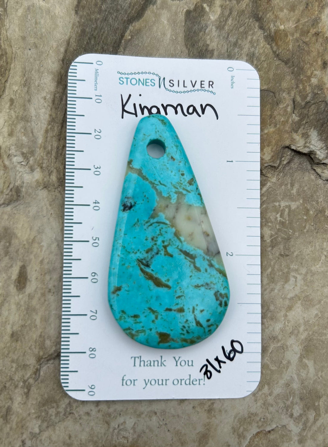 FRIDAY BARGAIN Kingman Turquoise (Arizona) Large Hole Focal