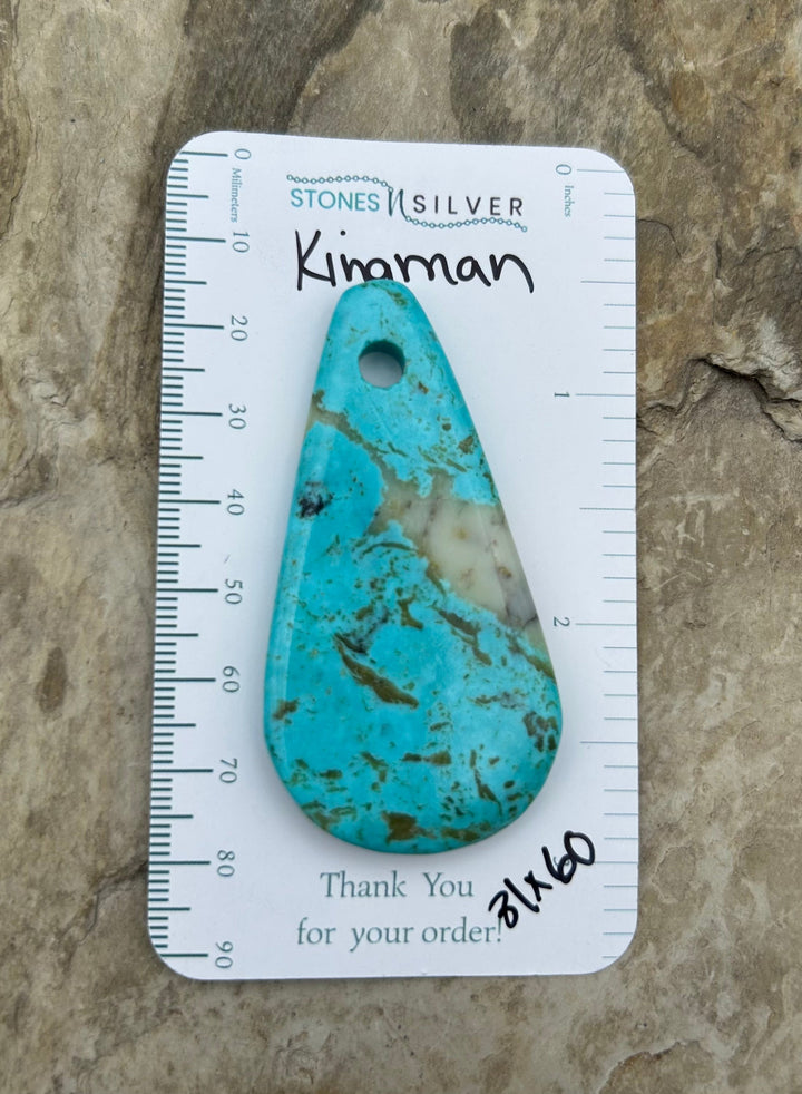 FRIDAY BARGAIN Kingman Turquoise (Arizona) Large Hole Focal