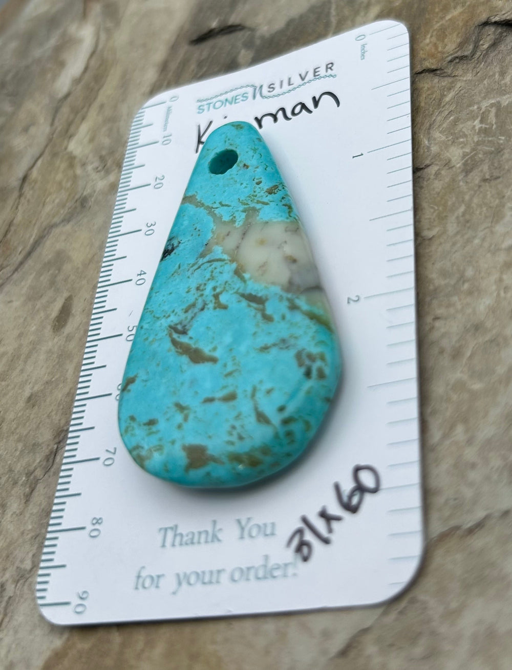 FRIDAY BARGAIN Kingman Turquoise (Arizona) Large Hole Focal