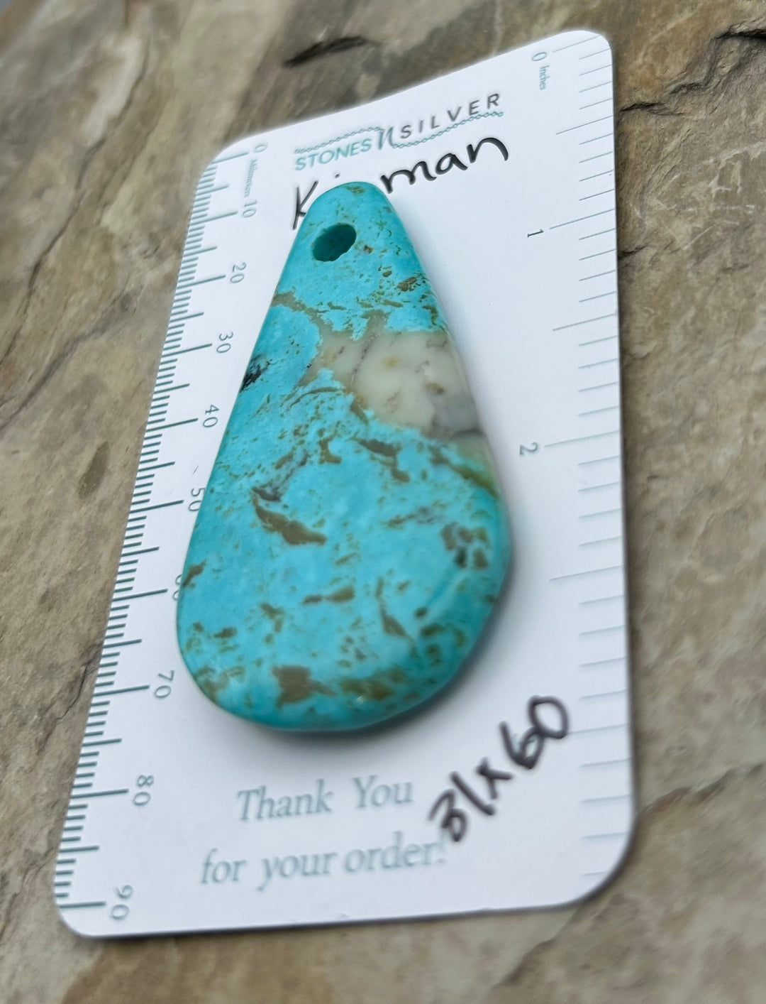 FRIDAY BARGAIN Kingman Turquoise (Arizona) Large Hole Focal