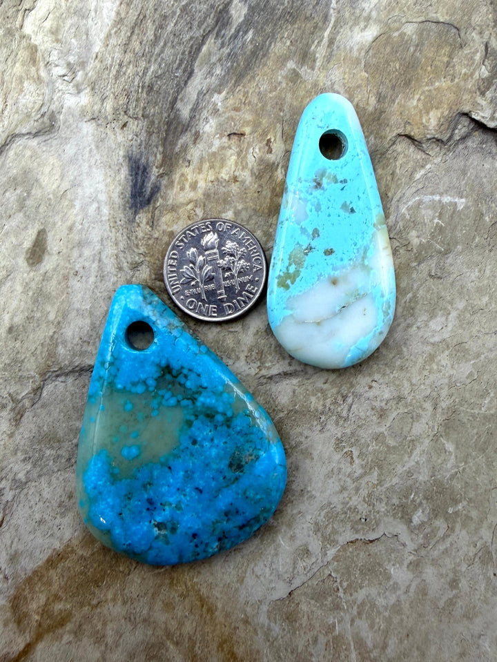 Friday Bargain Kingman Turquoise (Arizona) LOT of 2 BIG