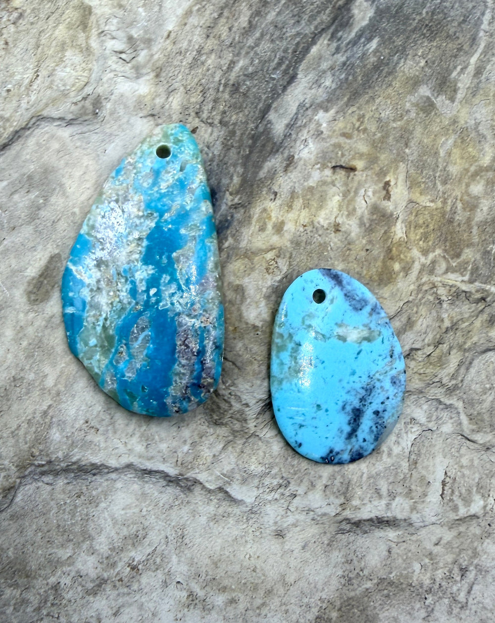 Friday Bargain Kingman Turquoise (Arizona) LOT of 2 Focal
