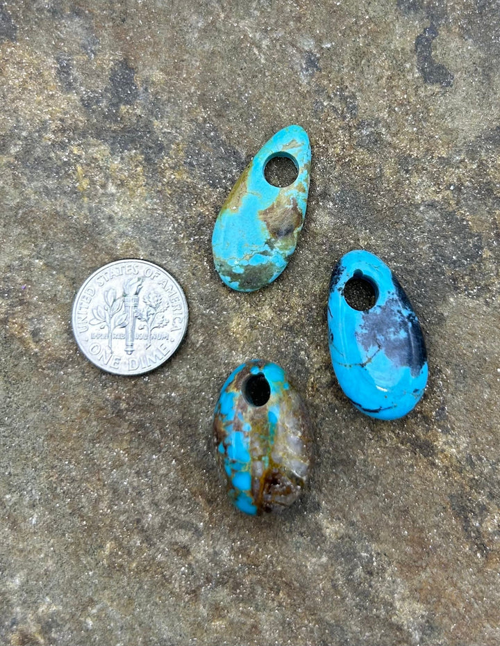 FRIDAY BARGAIN Kingman Turquoise (Arizona) LOT of 3 Large