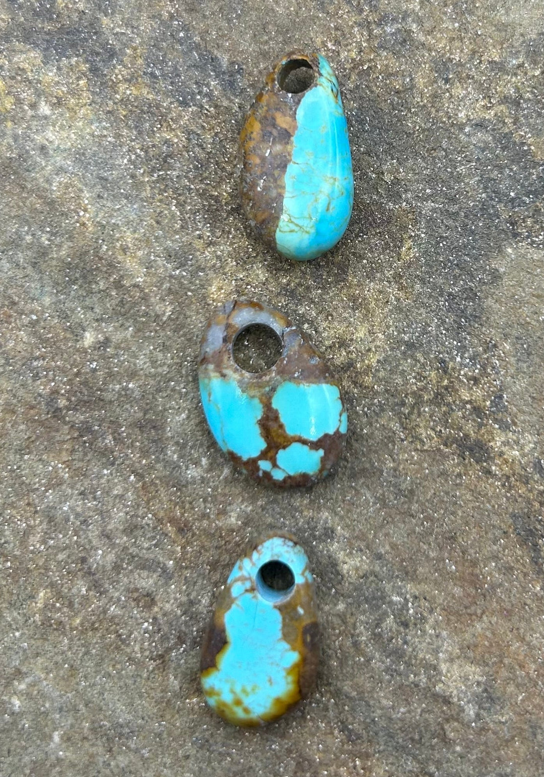 FRIDAY BARGAIN Kingman Turquoise (Arizona) LOT of 3 Large
