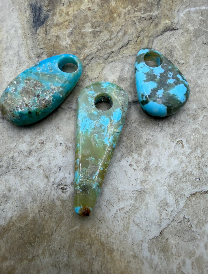 Friday Bargain Kingman Turquoise (Arizona) LOT of 3 Large