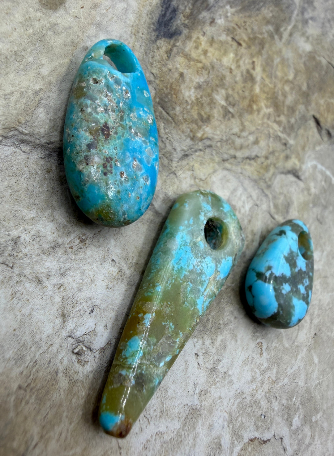 Friday Bargain Kingman Turquoise (Arizona) LOT of 3 Large