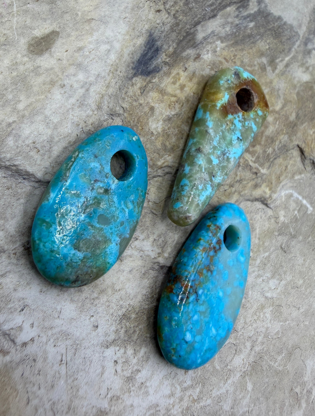 Friday Bargain Kingman Turquoise (Arizona) LOT of 3 Large