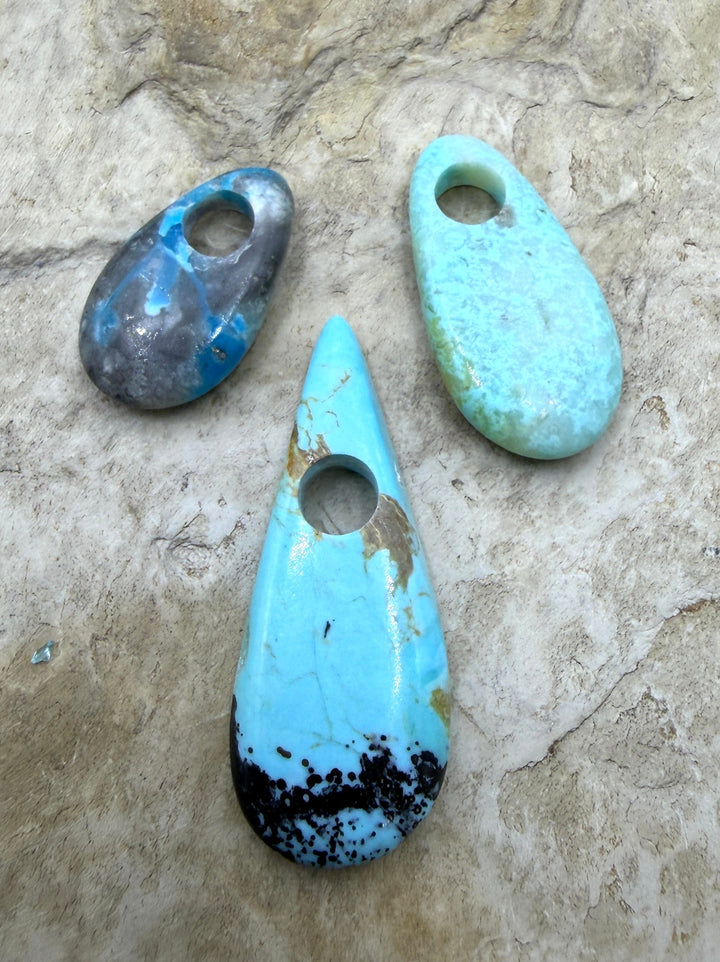 Friday Bargain Kingman Turquoise (Arizona) LOT of 3 Large