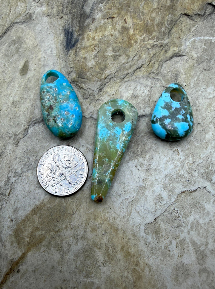 Friday Bargain Kingman Turquoise (Arizona) LOT of 3 Large