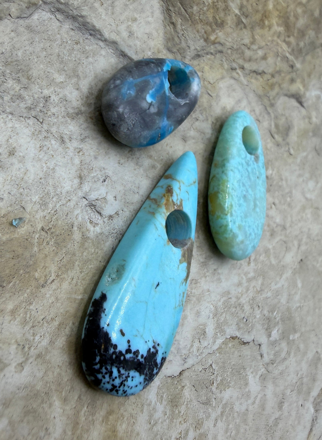 Friday Bargain Kingman Turquoise (Arizona) LOT of 3 Large