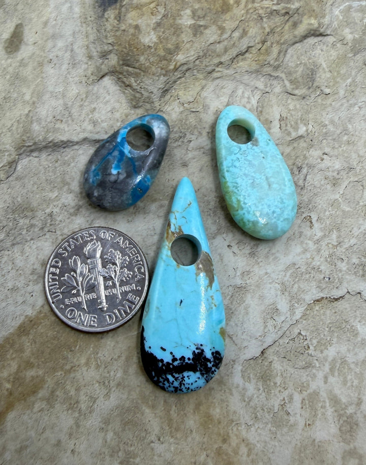 Friday Bargain Kingman Turquoise (Arizona) LOT of 3 Large