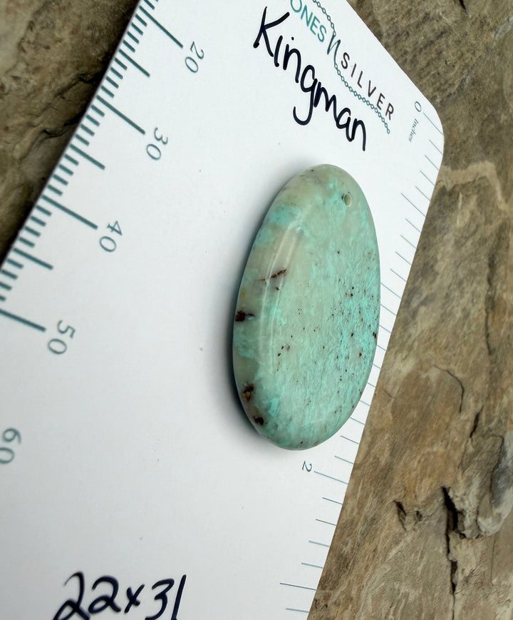 FRIDAY BARGAIN Kingman Turquoise Focal Pendant Bead 22x31mm