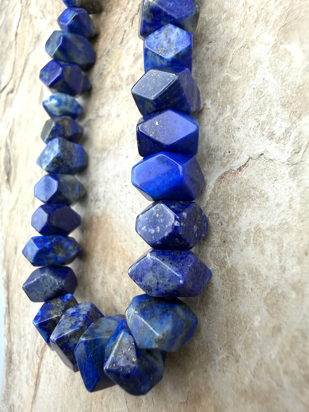 FRIDAY BARGAIN Lapis Lazuli Faceted 10mm Bead Strand 8 Inch
