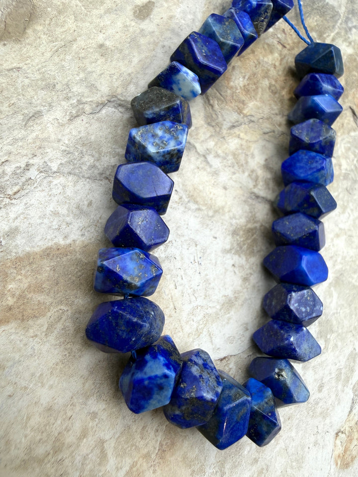 FRIDAY BARGAIN Lapis Lazuli Faceted 10mm Bead Strand 8 Inch