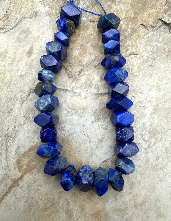 FRIDAY BARGAIN Lapis Lazuli Faceted 10mm Bead Strand 8 Inch