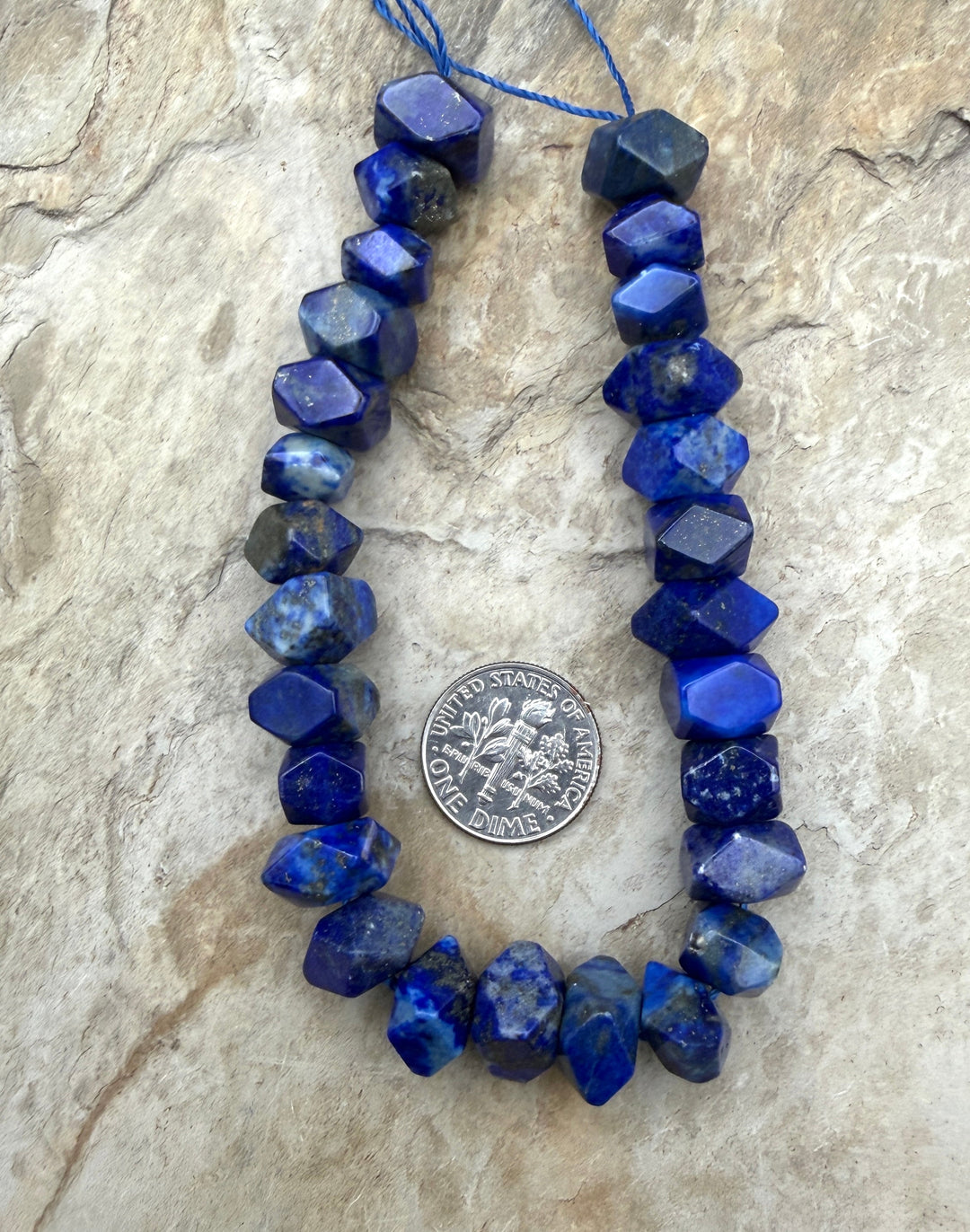 FRIDAY BARGAIN Lapis Lazuli Faceted 10mm Bead Strand 8 Inch