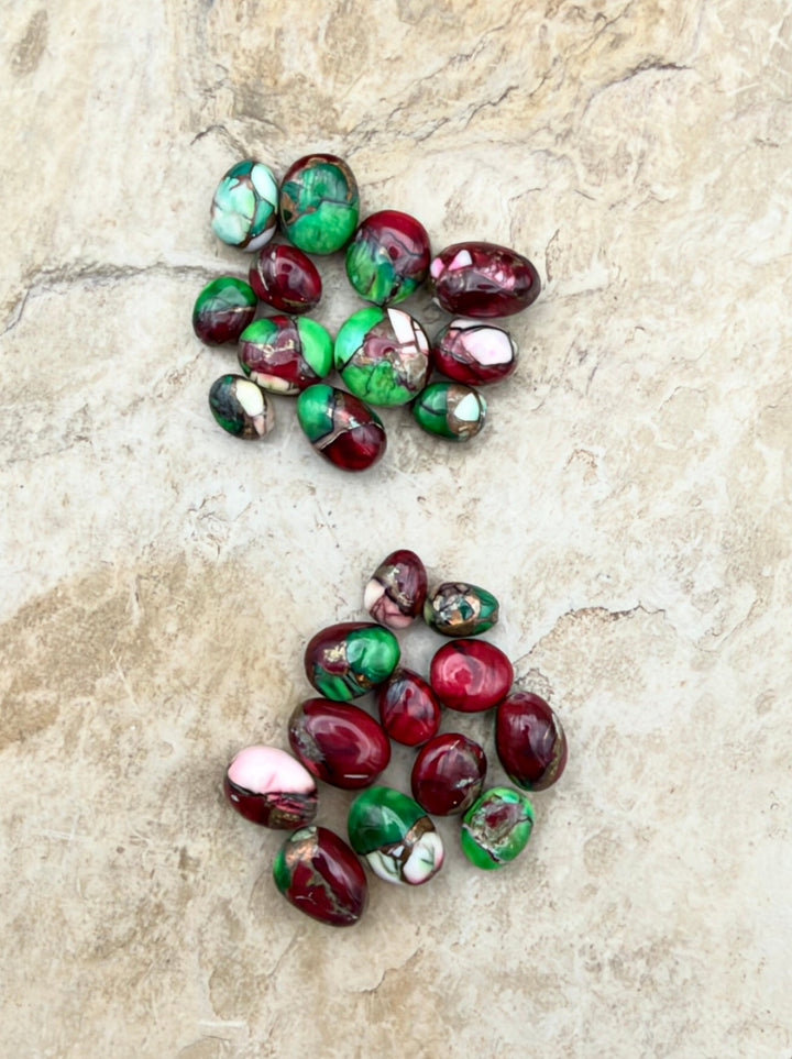 FRIDAY BARGAIN LOT of 12 Christmas Dahlia Nugget Beads