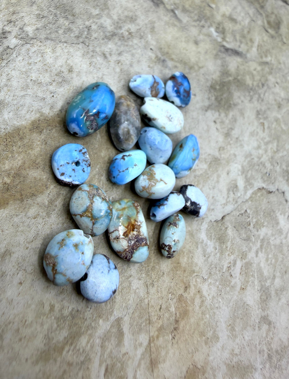 FRIDAY BARGAIN LOT of 17 Golden Hills Turquoise Beads