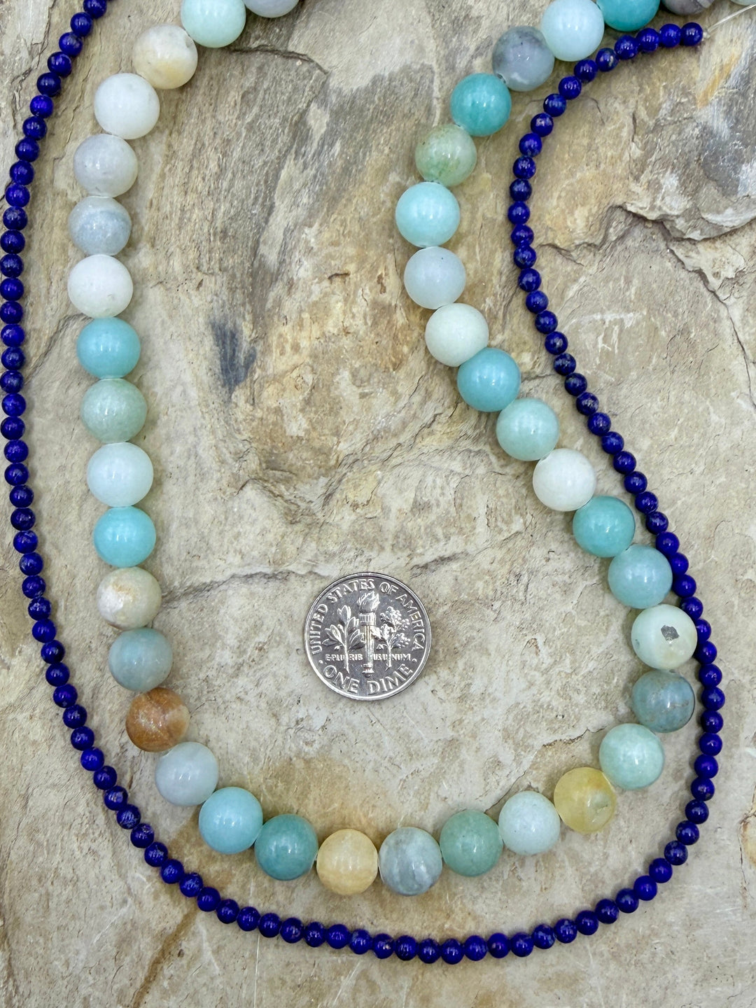 FRIDAY BARGAIN LOT of 2 Full Bead Strands Amazonite