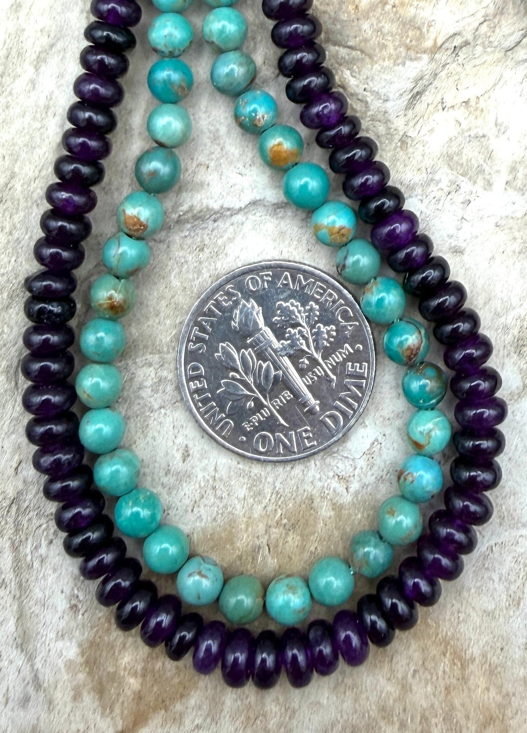 FRIDAY BARGAIN LOT of 2 Full Bead Strands Amethyst