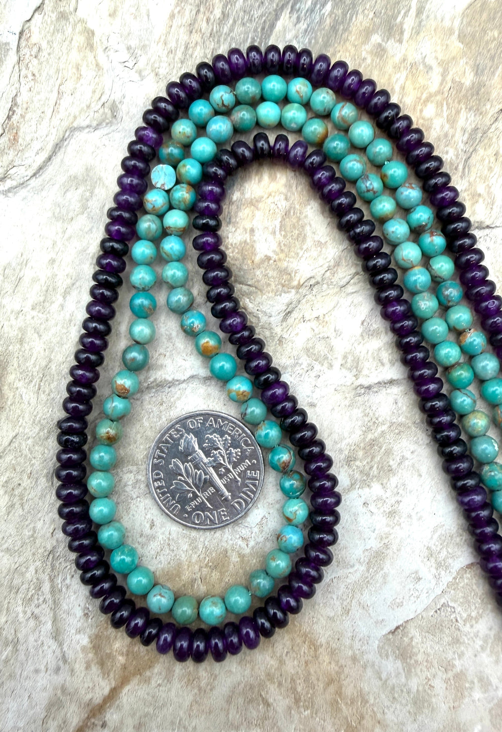 FRIDAY BARGAIN LOT of 2 Full Bead Strands Amethyst