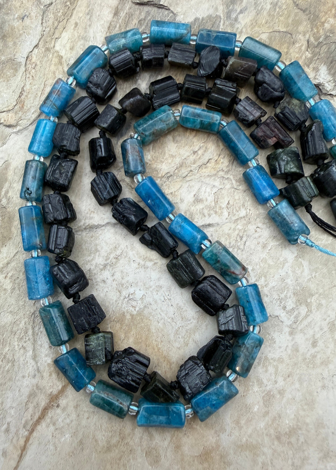 FRIDAY BARGAIN LOT of 2 Full Bead Strands Black Tourmaline
