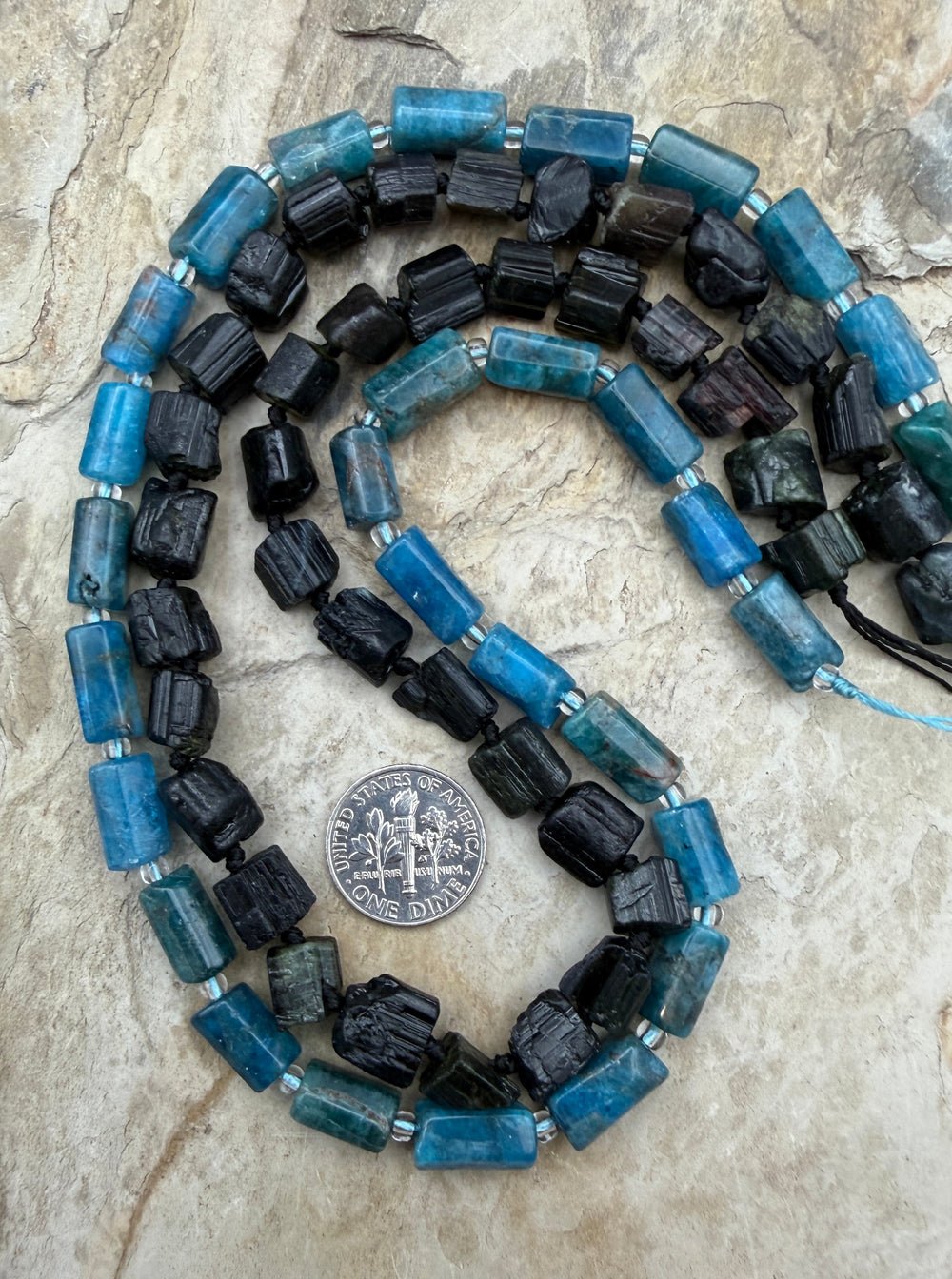 FRIDAY BARGAIN LOT of 2 Full Bead Strands Black Tourmaline