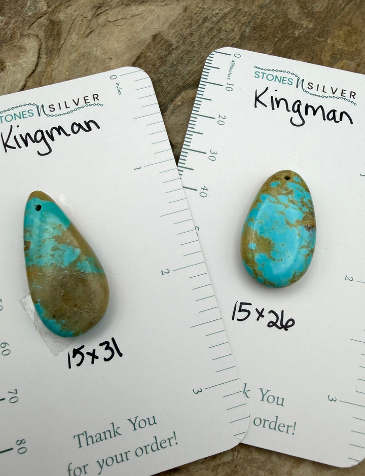 FRIDAY BARGAIN LOT of 2 Kingman Turquoise Focal Pendant