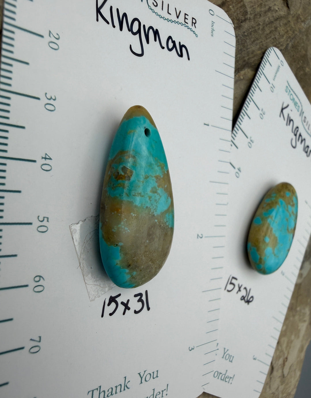 FRIDAY BARGAIN LOT of 2 Kingman Turquoise Focal Pendant