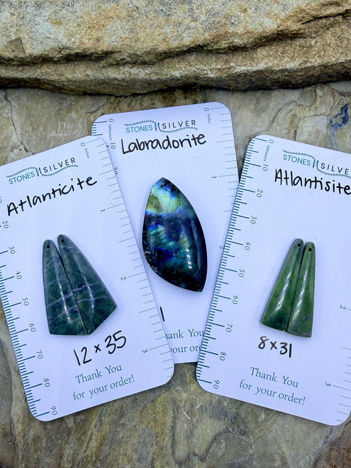 FRIDAY BARGAIN LOT of 2 pairs Atlanticite Earring Slabs