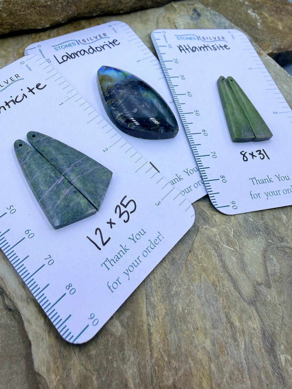 FRIDAY BARGAIN LOT of 2 pairs Atlanticite Earring Slabs