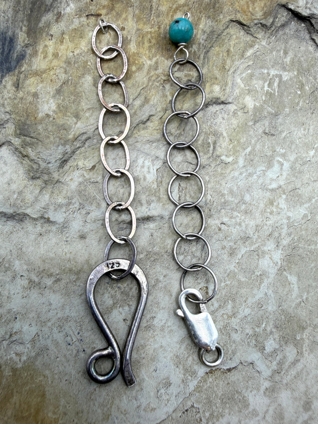 FRIDAY BARGAIN LOT of 2 Sterling Silver Clasp With Extender