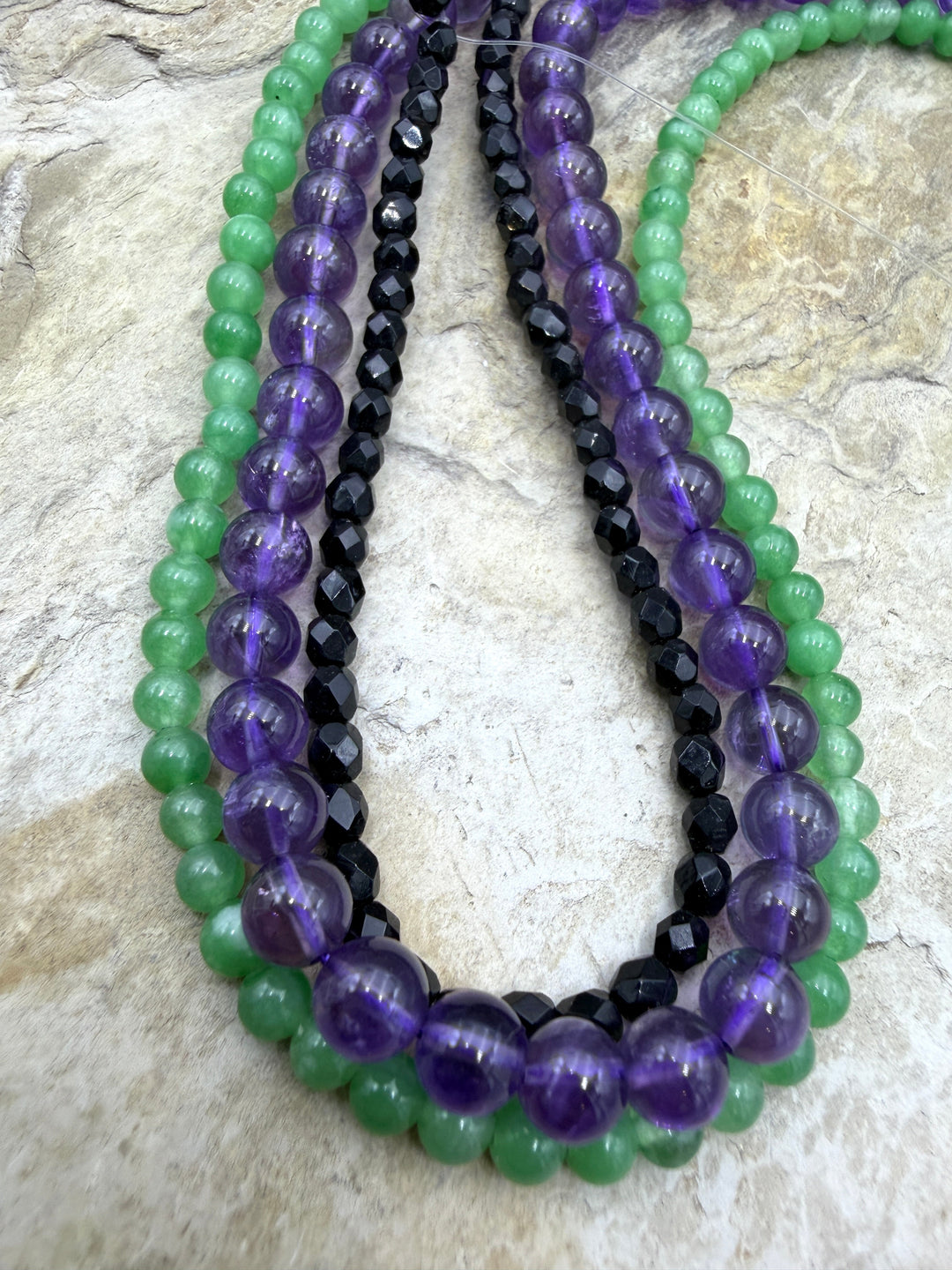 FRIDAY BARGAIN LOT of 3 Bead Strands Green Aventurine