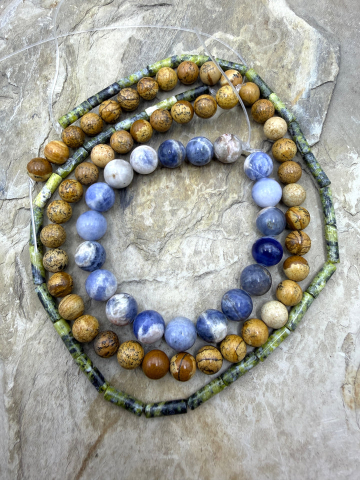 FRIDAY BARGAIN LOT of 3 Bead Strands Sodalite Picture
