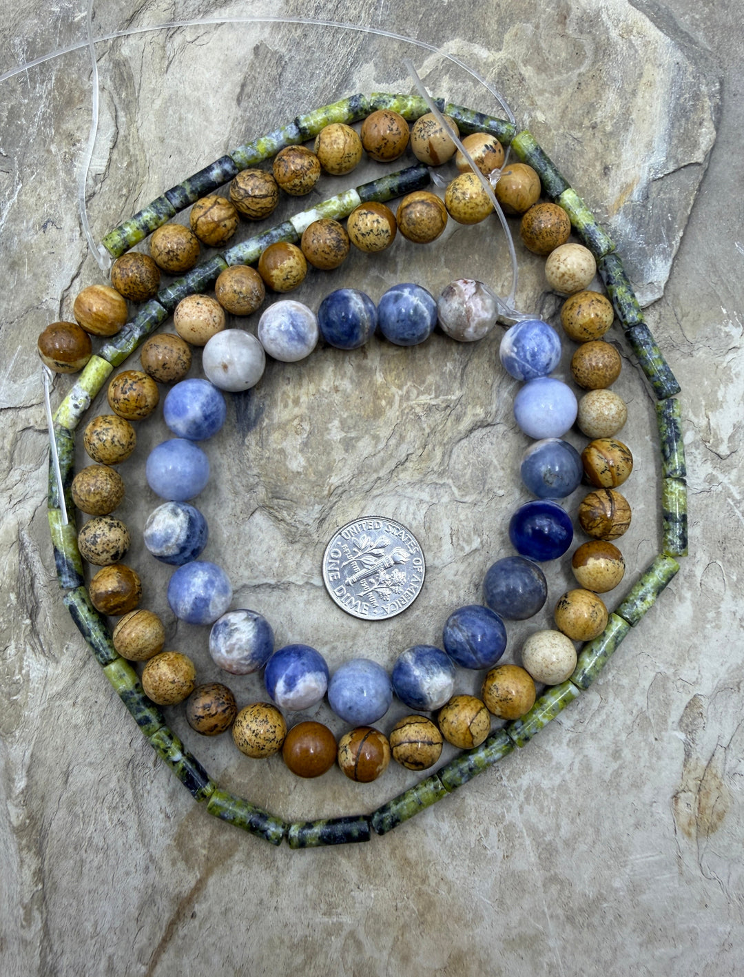 FRIDAY BARGAIN LOT of 3 Bead Strands Sodalite Picture