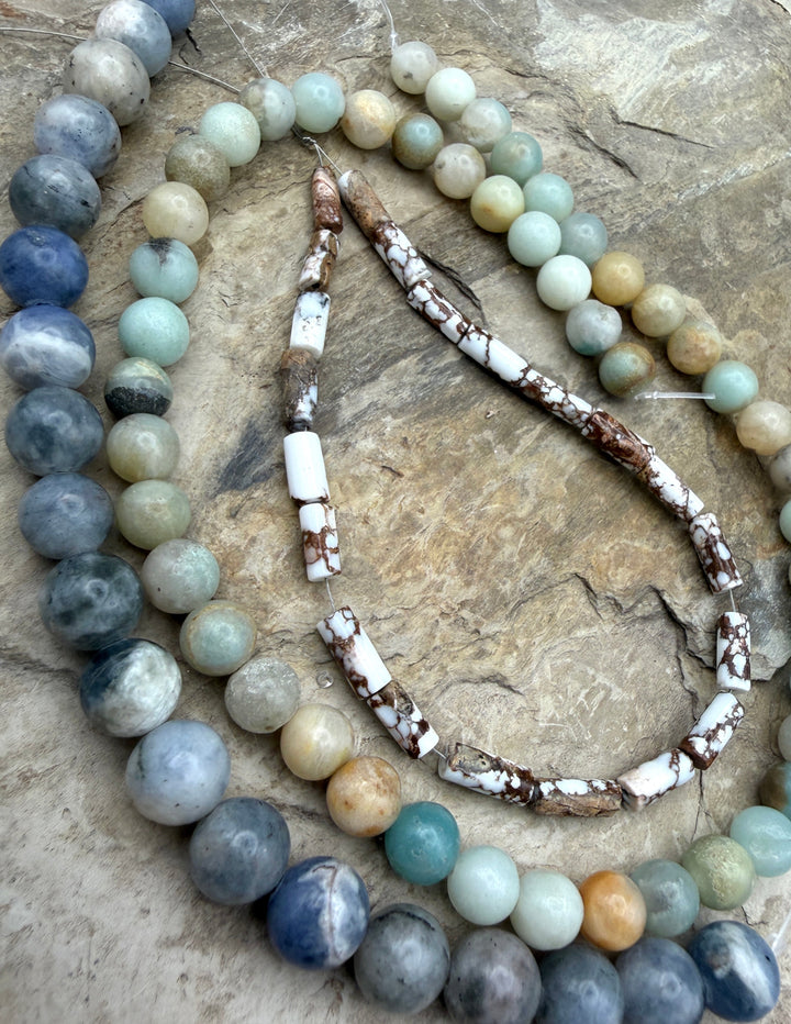 FRIDAY BARGAIN LOT of 3 Bead Strands Wild Horse Amazonite