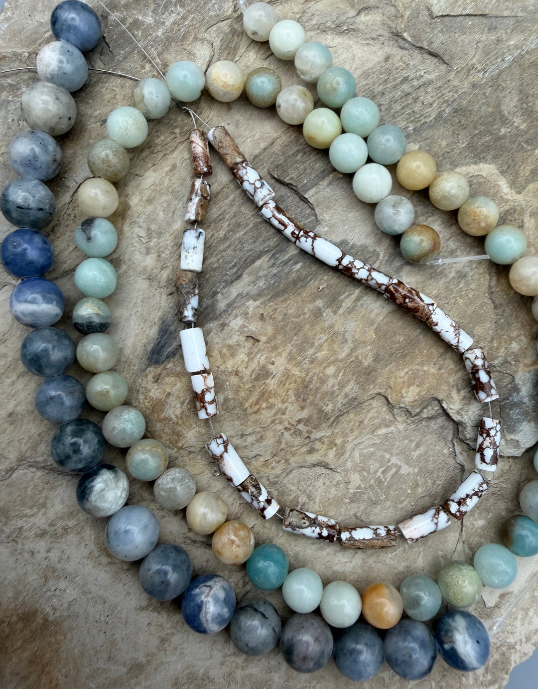 FRIDAY BARGAIN LOT of 3 Bead Strands Wild Horse Amazonite