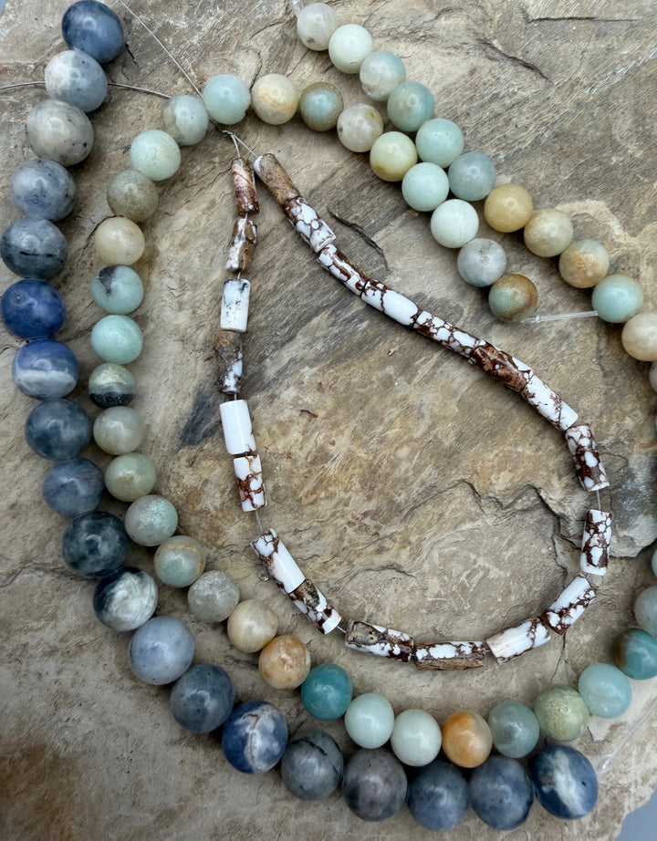 FRIDAY BARGAIN LOT of 3 Bead Strands Wild Horse Amazonite