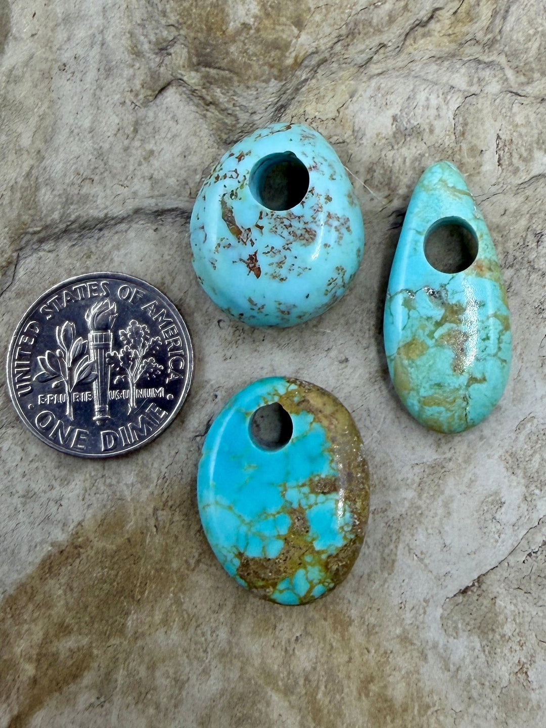 FRIDAY BARGAIN LOT of 3 Kingman Large Hole Pendants