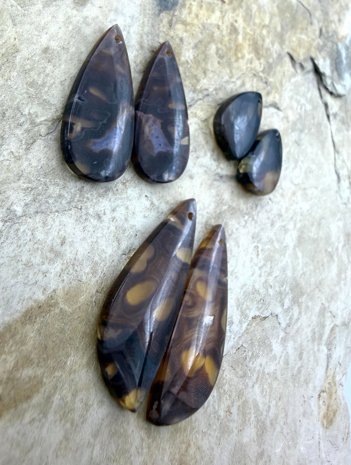 FRIDAY BARGAIN LOT of 3 Matching Earring Slab Bead Pairs