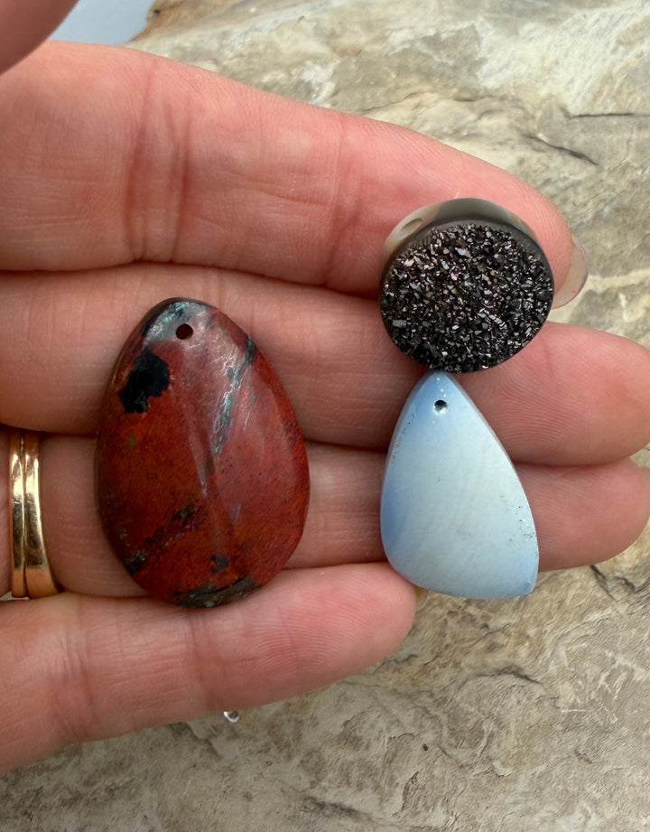 FRIDAY BARGAIN LOT of 3 Premium Focal Pendant Beads Somora
