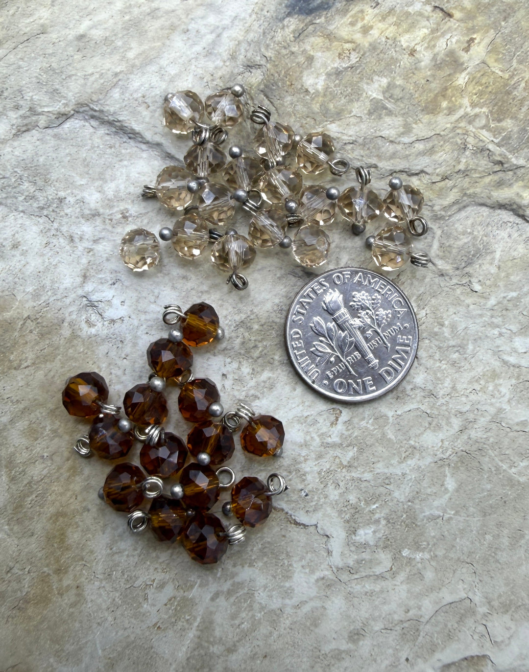 FRIDAY BARGAIN LOT of 31 Crystal Charm Beads - Mixed Lot