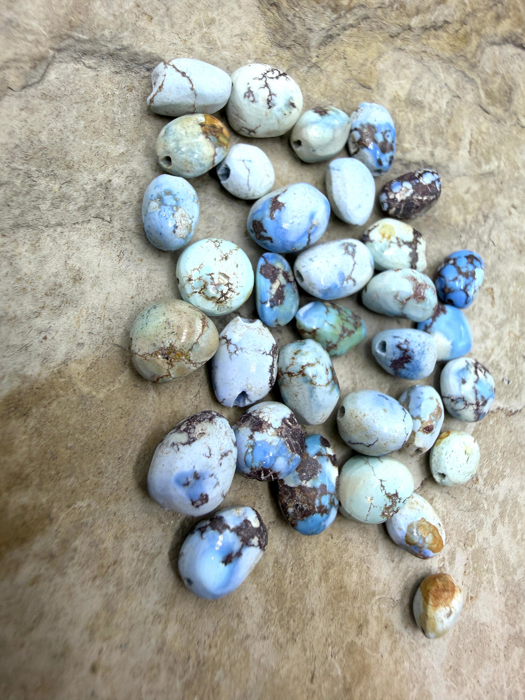 FRIDAY BARGAIN LOT of 33 Golden Hills Turquoise Beads