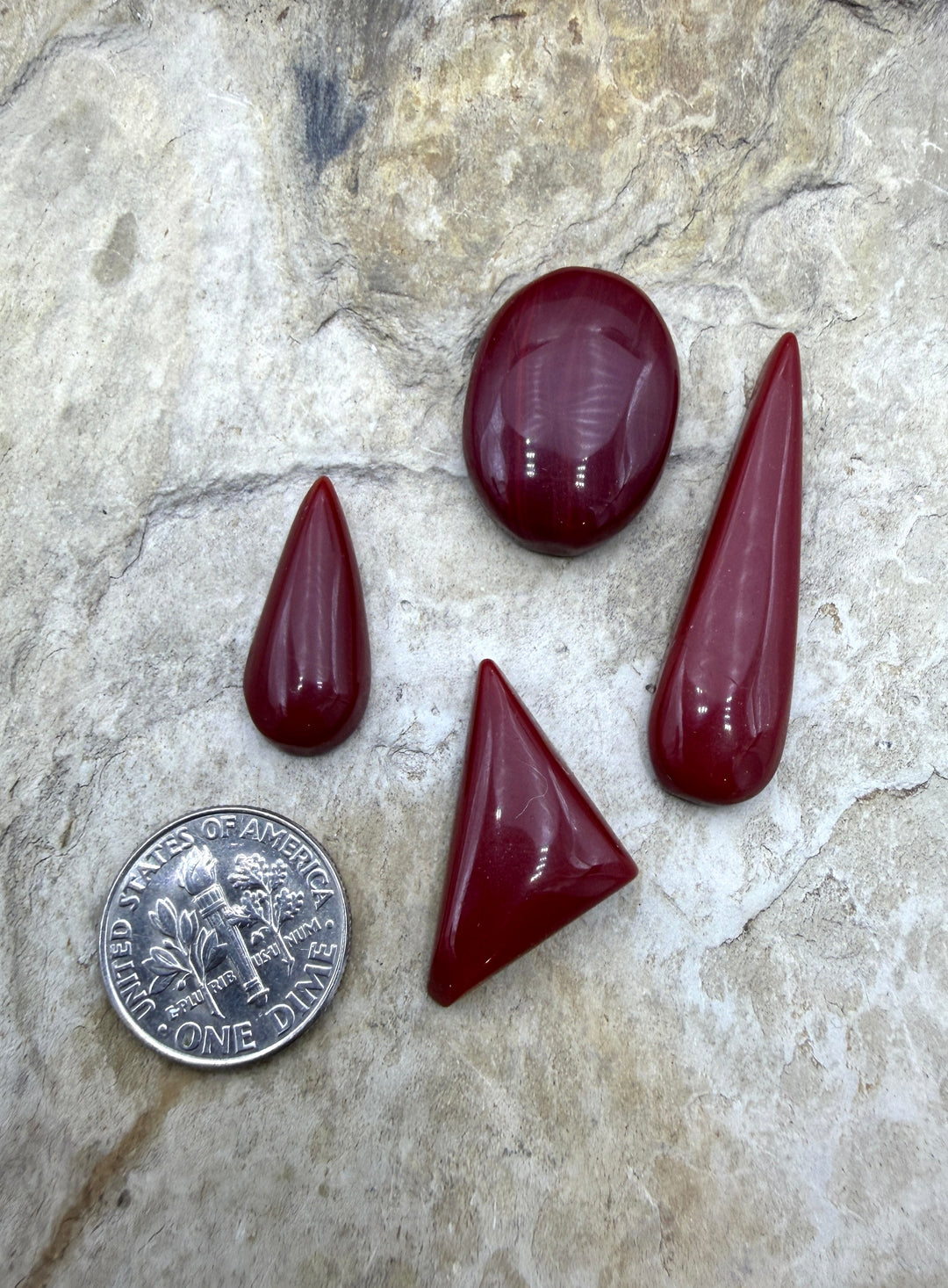 FRIDAY BARGAIN LOT of 4 Hubei Rosarita Cabochons