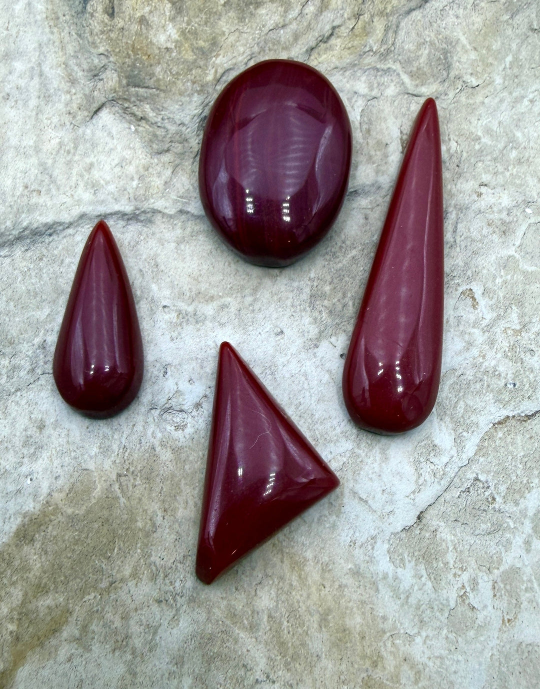 FRIDAY BARGAIN LOT of 4 Hubei Rosarita Cabochons