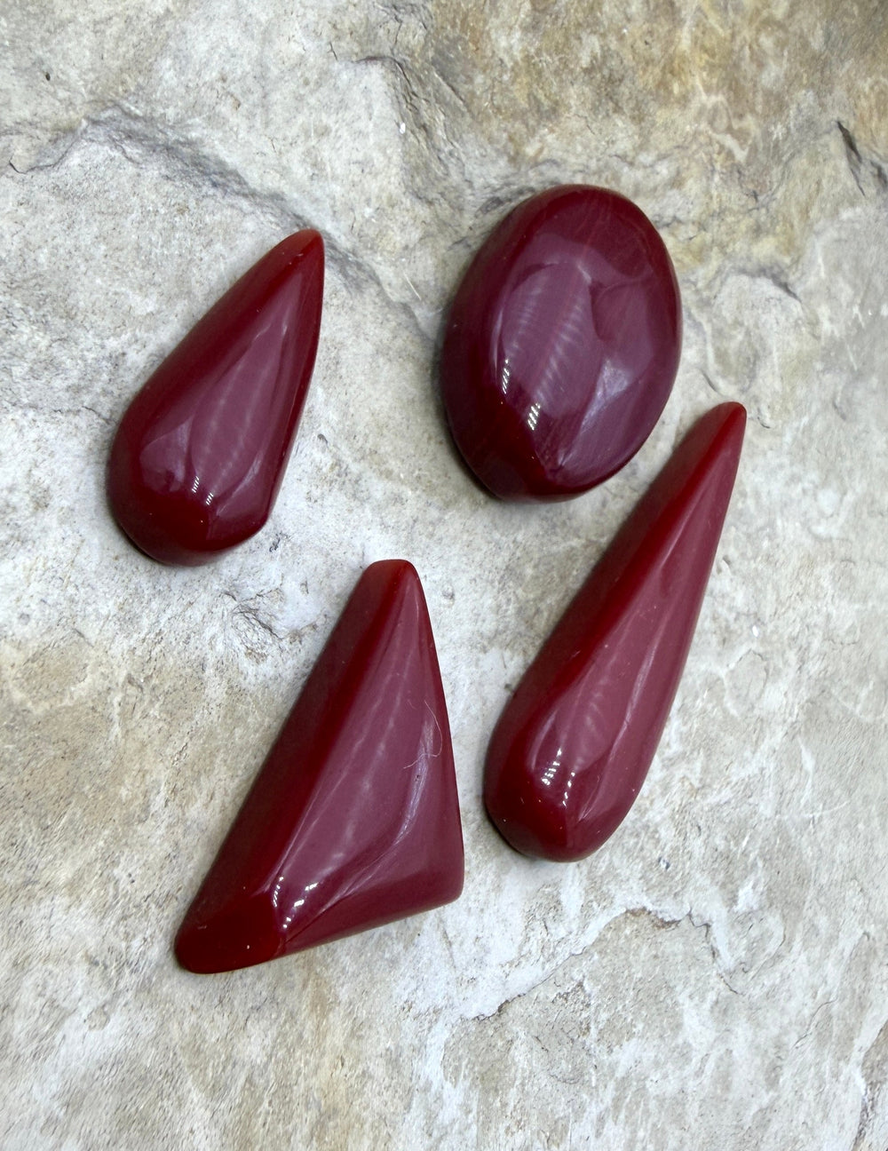 FRIDAY BARGAIN LOT of 4 Hubei Rosarita Cabochons